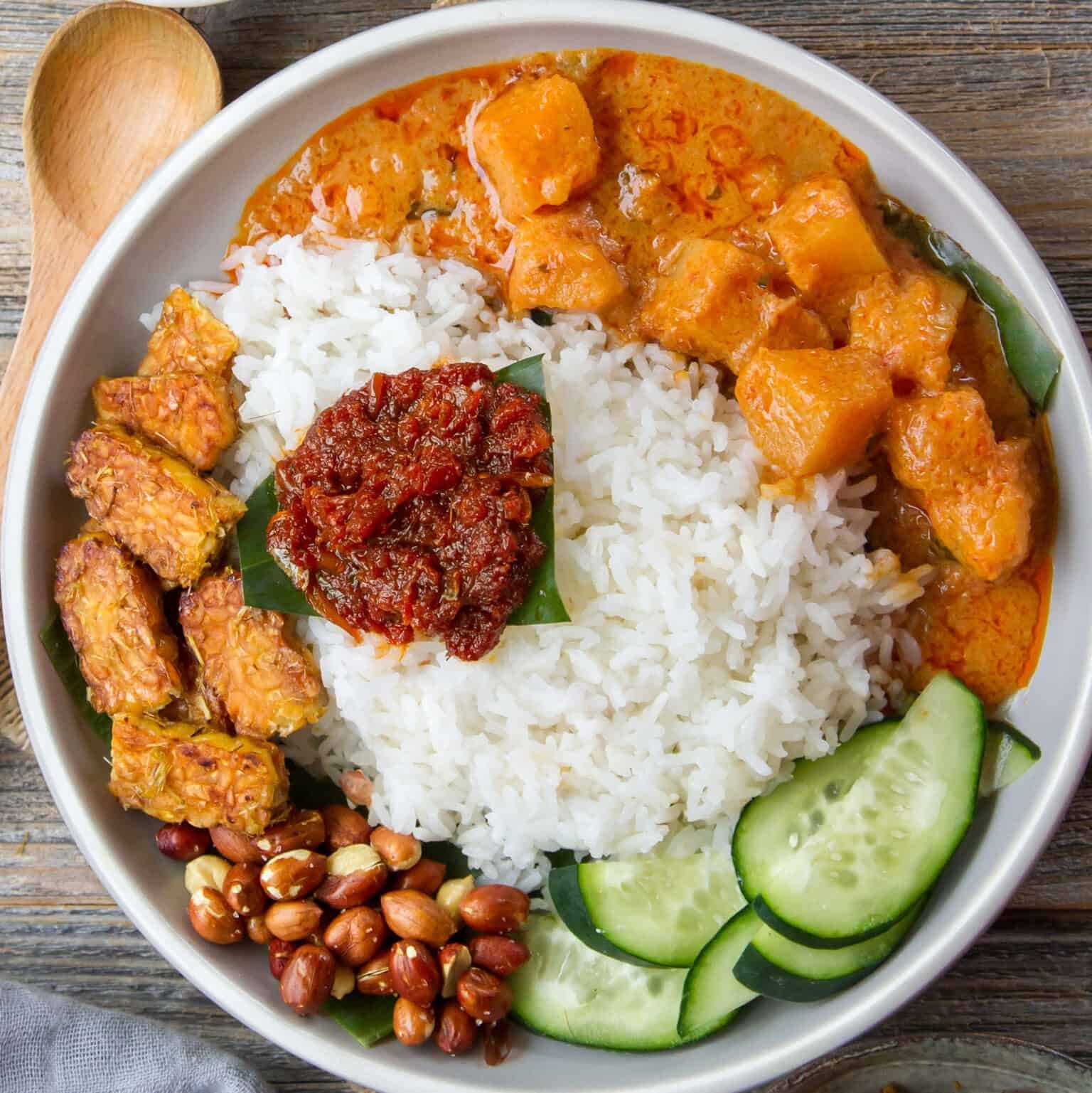 veggie nasi lemak